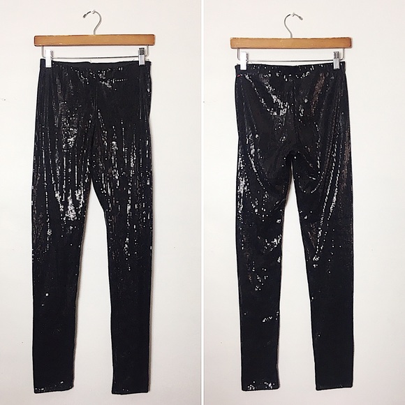 Pants - 5/$15 Black Skinny Sequins Leggings